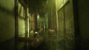Still Wakes the Deep official screenshot showing a semi-flooded corridor inside the rig